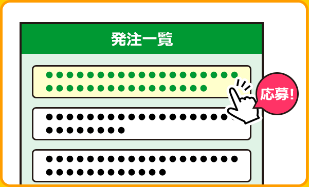 受注したいものを探して応募！